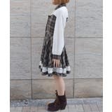 ビスチェ切替チェック柄ワンピース | axes femme | 詳細画像2 