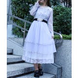 レースティアードチュールワンピース | axes femme | 詳細画像4 