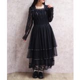 黒 | レースティアードチュールワンピース | axes femme