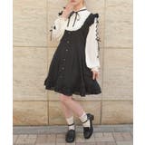 黒 | ねこ刺繍ミニワンピース | axes femme