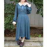 Ｄグリーン | Ｗ釦フィッシュテールワンピース | axes femme