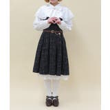 黒 | ケープフリルツイードワンピース | axes femme