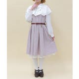 ピンク | ケープフリルツイードワンピース | axes femme