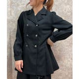 黒 | プリーツデザインハーフジャケット | axes femme