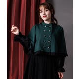 Ｗ釦フィッシュテールケープ | axes femme | 詳細画像1 