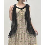 ミドル丈ドットチュールガウン | axes femme | 詳細画像5 