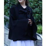 黒 | レース使いベルスリーブコート | axes femme