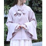 ピンク | レース使いベルスリーブコート | axes femme