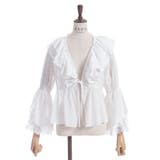 白 | レース袖フリルボレロ | axes femme