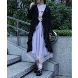 黒 | ボリュームフリルガウン | axes femme