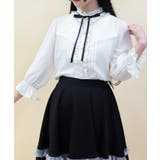 梯子レーススタンドカラーブラウス | axes femme | 詳細画像1