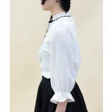 梯子レーススタンドカラーブラウス | axes femme | 詳細画像2