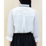梯子レーススタンドカラーブラウス | axes femme | 詳細画像3