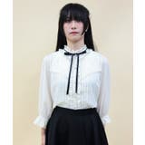 梯子レーススタンドカラーブラウス | axes femme | 詳細画像4