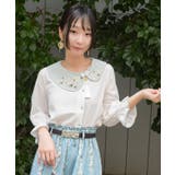 ジャスミン刺繍チャイナブラウス | axes femme | 詳細画像13 