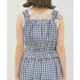 チェリー刺繍チェックビスチェ | axes femme | 詳細画像6