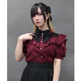 チャームリボン肩あき半袖ブラウス | axes femme | 詳細画像6 