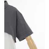 バイカラーフラシシャツ | axes femme | 詳細画像12
