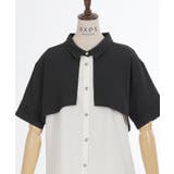 バイカラーフラシシャツ | axes femme | 詳細画像16