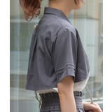 バイカラーフラシシャツ | axes femme | 詳細画像2