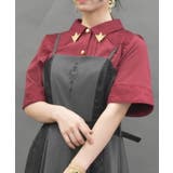 衿金具付き半袖ブラウス | axes femme | 詳細画像1 