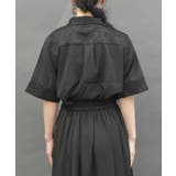 衿金具付き半袖ブラウス | axes femme | 詳細画像3 