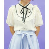 生成り | レース肩あきブロッキングブラウス | axes femme
