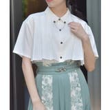 生成り | チェーン付プリーツフラシブラウス | axes femme