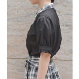 タイ付き風デザイン配色襟ブラウス | axes femme | 詳細画像2