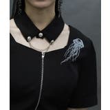 クラゲ刺繍チョーカー襟ブラウス | axes femme | 詳細画像9
