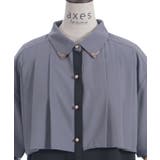 金具使バイカラーブラウス | axes femme | 詳細画像17