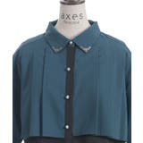 金具使バイカラーブラウス | axes femme | 詳細画像24