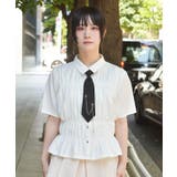 ネクタイ付シャーリングシャツ | axes femme | 詳細画像4