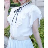 白 | チューリップスリーブブラウス | axes femme