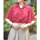 レース使いリボンブラウス | axes femme | 詳細画像1 