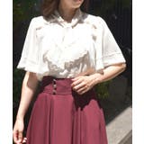 生成り | レース使いリボンブラウス | axes femme