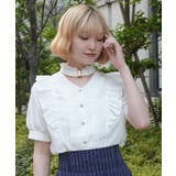 金ボタン付きチョーカー風ブラウス | axes femme | 詳細画像11 