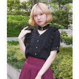金ボタン付きチョーカー風ブラウス | axes femme | 詳細画像12 