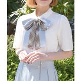 白 | カトラリージップリボンブラウス | axes femme