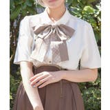 ベージュ | カトラリージップリボンブラウス | axes femme