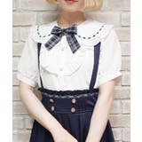 ブローチ付ハシゴレース衿ブラウス | axes femme | 詳細画像1 