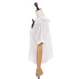 ブローチ付ハシゴレース衿ブラウス | axes femme | 詳細画像17 