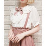生成り | ブローチ付ハシゴレース衿ブラウス | axes femme