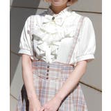 リボン×ジャボブローチブラウス | axes femme | 詳細画像1 