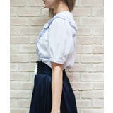 リボン付きレース丸衿ブラウス | axes femme | 詳細画像2
