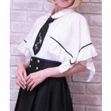 スパークル刺繍ケープ風ブラウス | axes femme | 詳細画像1