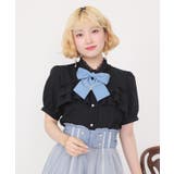 黒 | ティーカップチャーム付きブラウス | axes femme