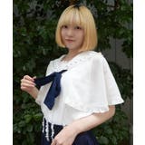 ギンガム梯子ケープブラウス | axes femme | 詳細画像11