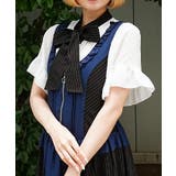 黒 | フレアスリーブボウタイブラウス | axes femme