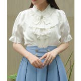 リボンジャボ付ブラウス | axes femme | 詳細画像1